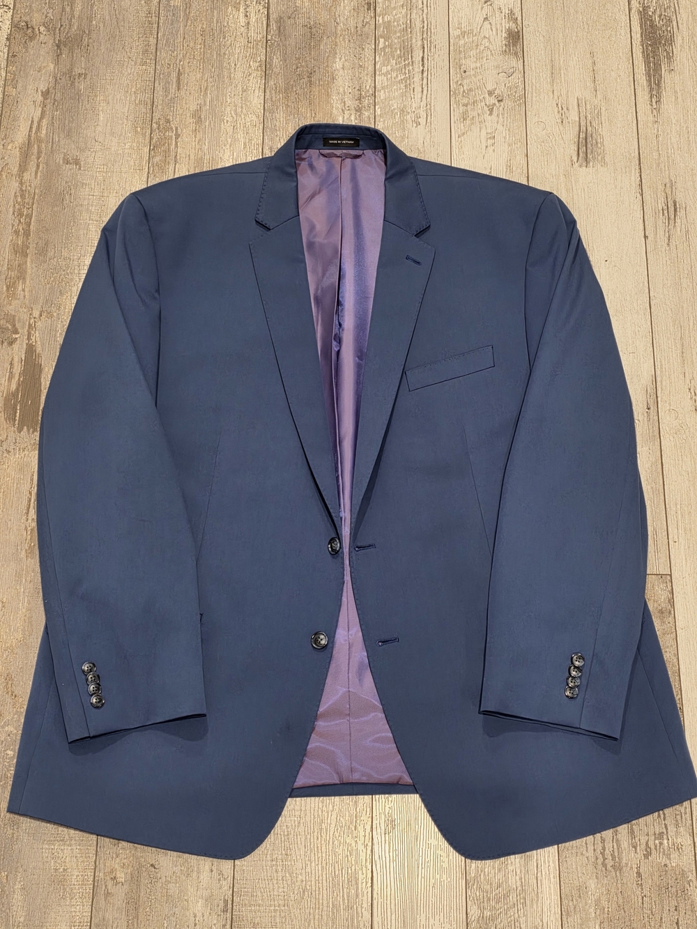48R Men's Sean John Blazer Vibrant Blue Flex Fit 2 Button Sport Coat